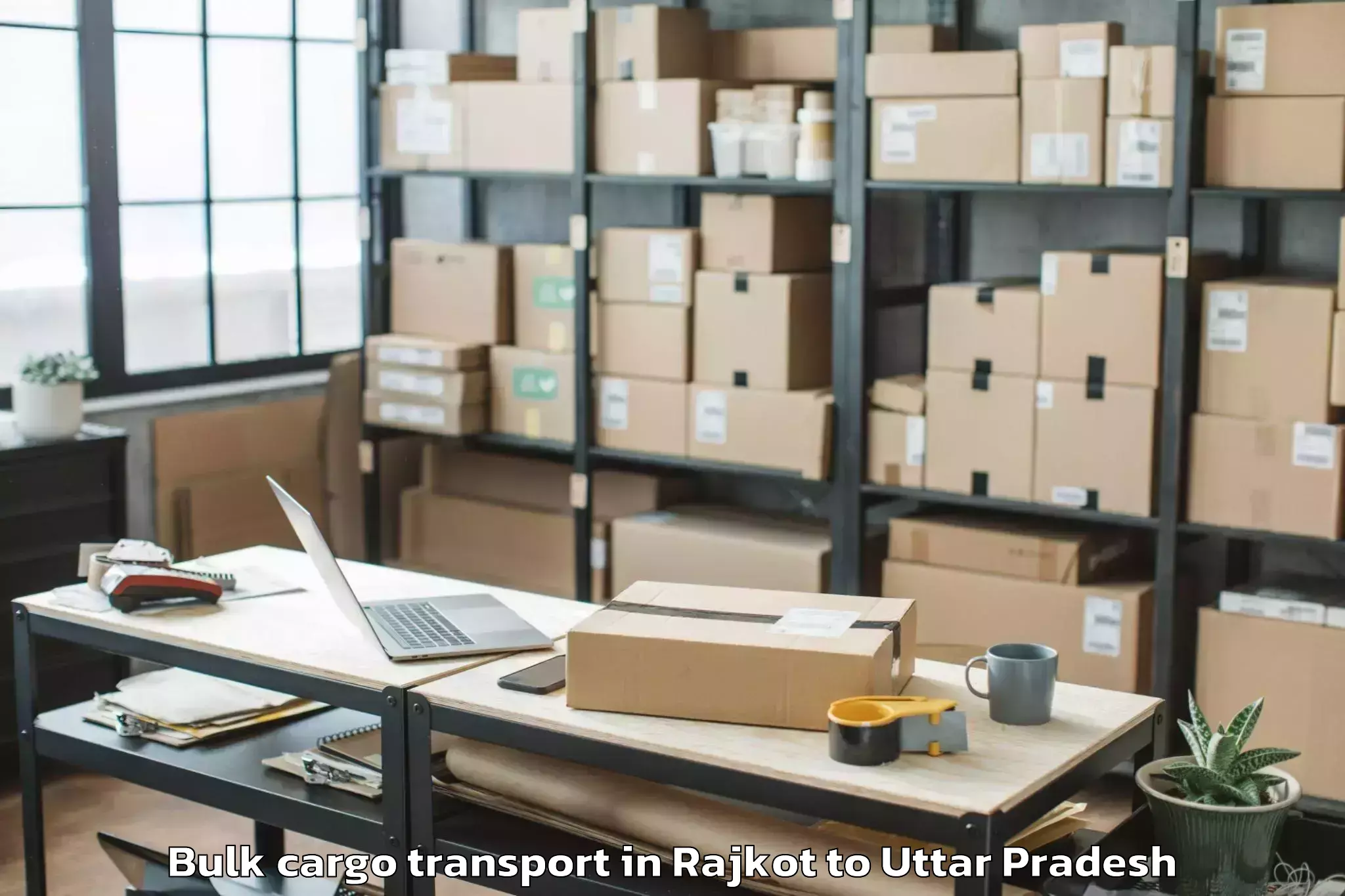 Reliable Rajkot to Bilsi Bulk Cargo Transport